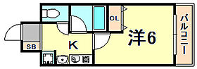 兵庫県神戸市中央区布引町２丁目（賃貸マンション1K・6階・19.45㎡） その2