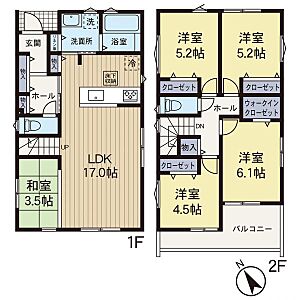 間取り:5号棟間取り図 間取り:5号棟間取り図