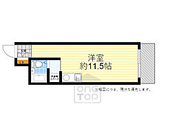 桂マンション ワンルームの間取図画像