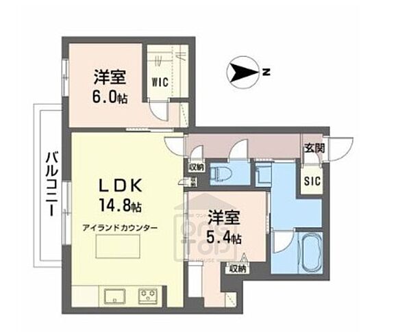 ライフステージ東和 ｜大阪府高槻市東和町(賃貸マンション2LDK・2階・62.70㎡)の写真 その2