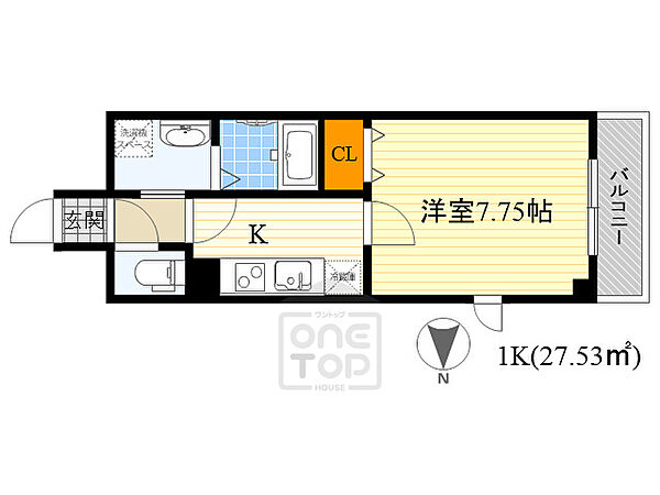 ＫＳレジデンス江坂西 ｜大阪府豊中市小曽根４丁目(賃貸マンション1K・3階・27.53㎡)の写真 その2