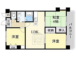 アビタシオン西緑ケ丘 3LDKの間取図画像