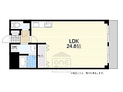 第一田中マンション ワンルームの間取図画像