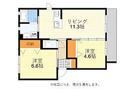 ブライトンベル 2LDKの間取図画像