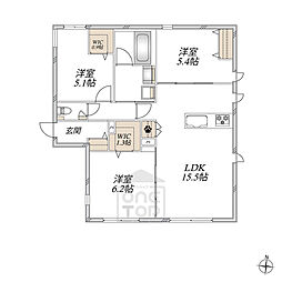 Le Reve 箕面 南 3LDKの間取図画像