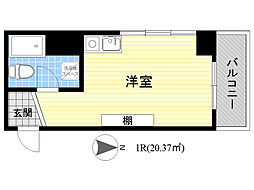 OAZO庄内西町 ワンルームの間取図画像