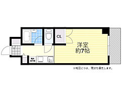 ミールズ江坂 1Kの間取図画像