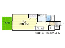 アーバネックストヨナカ ワンルームの間取図画像