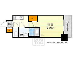 ファーストフィオーレ江坂グレース 1Kの間取図画像