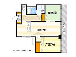 アカツキハイツ 2LDKの間取図画像