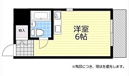 ブトウハイツ 1Kの間取図画像