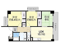 メゾンドール藤が丘 3LDKの間取図画像