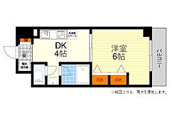 第13関根マンション 1DKの間取図画像
