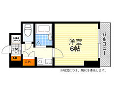 ラ・レジダンス・ド・江坂 1Kの間取図画像