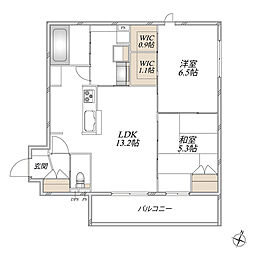 Garden crest箕面船場(BORIKIみのおせんば) 2LDKの間取図画像