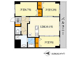 Prosper正雀本町 3LDKの間取図画像