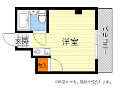 ハイツトレイン ワンルームの間取図画像