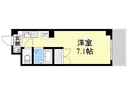 レコルテ千里中央 ワンルームの間取図画像