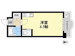 リブレ吹田 1Kの間取図画像