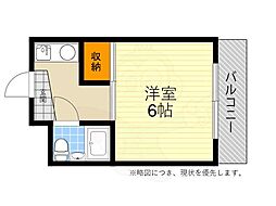 ハイツパサージュ 1Kの間取図画像