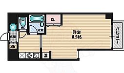 クレールメゾン 1Kの間取図画像