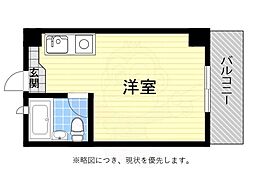 トレックビル ワンルームの間取図画像