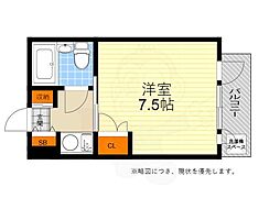 メイト緑地公園 1Kの間取図画像