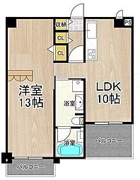 フェニックス緑地公園 1LDKの間取図画像