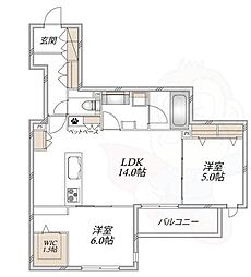 (仮称)吹田市千里山西6丁目へーベルメゾン 2LDKの間取図画像