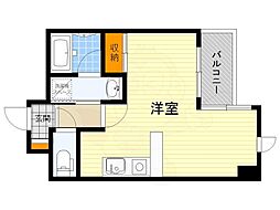 ハイムタケダ9 1Kの間取図画像
