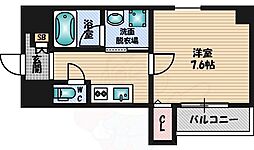 フレール江坂公園 1Kの間取図画像