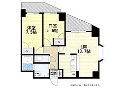 アーバネックス豊中桜塚 2LDKの間取図画像