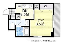 第13関根マンション 1DKの間取図画像