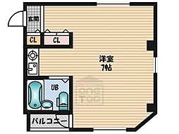 ハイツオー・ワイ ワンルームの間取図画像