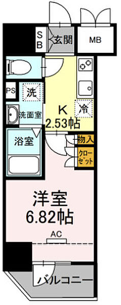 ホウエイコート秋葉原 803｜東京都台東区台東2丁目(賃貸マンション1K・8階・25.64㎡)の写真 その2