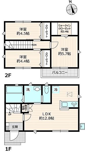 舎人戸建 C｜東京都足立区舎人2丁目(賃貸一戸建3LDK・1階・72.00㎡)の写真 その2