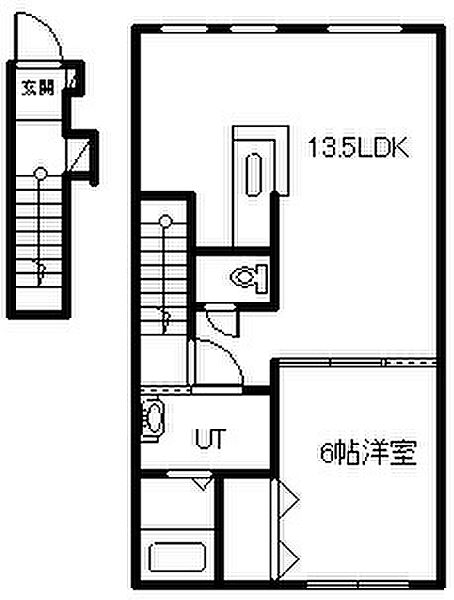 Ｂｅｌｌｅ・ｃｈａｔｏｎI 205｜北海道深川市三条(賃貸アパート1LDK・2階・48.03㎡)の写真 その2