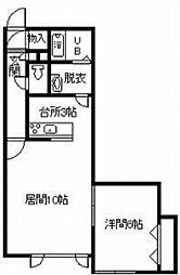 WAKE07 1LDKの間取図画像