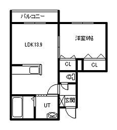 Premiere1st 1LDKの間取図画像