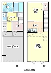 ベイリッシュ 1LDKの間取図画像