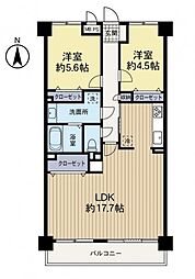 シティ海老名 2LDKの間取図画像
