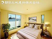 【寝室】時間がゆったりと流れるのを感じるプライベート空間です。リビングで楽しくすごしたあとはリラックスタイムを愉しめます。※家具等はCG合成です。
