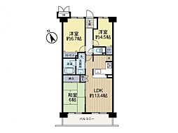 メイツ海老名 3LDKの間取図画像