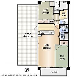 ライオンズマンションかしわ台 2SLDKの間取図画像