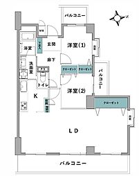 間取図画像 2LDK
