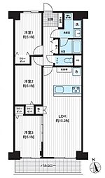 海老名スカイハイツ 3LDKの間取図画像