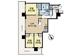 グレーシアタワーズ海老名East 3LDKの間取図画像