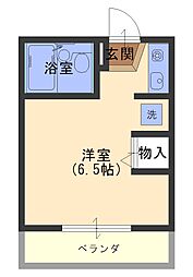 イーストヒルズ ワンルームの間取図画像