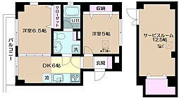 ベルフラッツイースト 2SDKの間取図画像