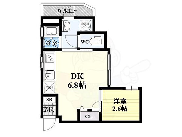 フォレスタ東塚口 ｜兵庫県尼崎市東塚口町１丁目(賃貸アパート1DK・2階・23.81㎡)の写真 その2